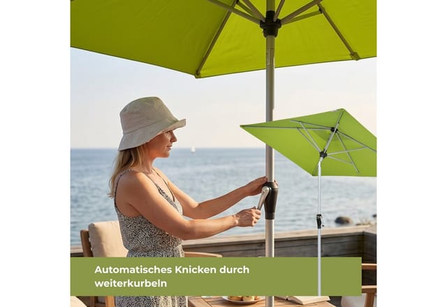 DOPPLER Sonnenschirm »Active«, BxHxL: 14 x 210 x 294cm, abknickbar, Sonnenschutzfaktor: 50+ - gruen