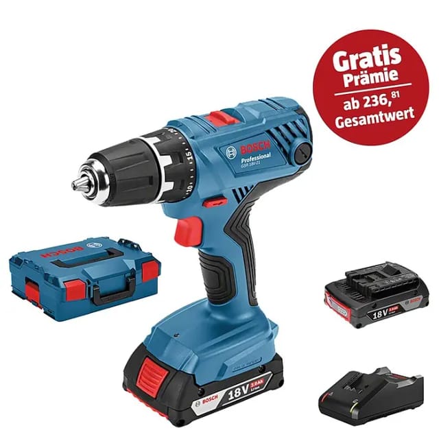 BOSCH PROFESSIONAL Akku-Bohrschrauber 18 V, inkl. Akku - blau