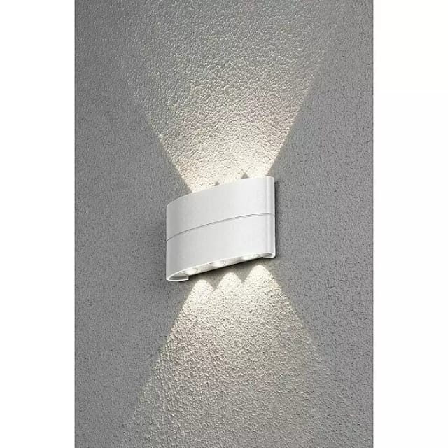 Konstsmide Außenleuchte »Chieri«, 1,2 W, BxHxT 18,5 x 9,5 x 4 cm, inkl. Leuchtmittel - weiss