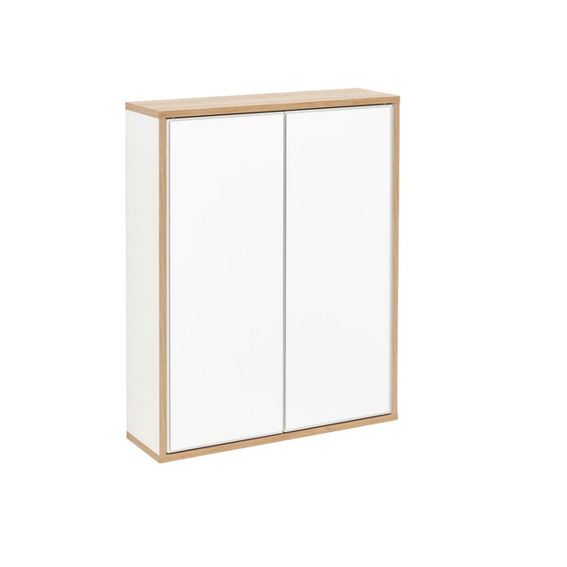 FACKELMANN Spiegelschrank »FINN«, weiss, 2 Türen, BxHxT: 60 x 75 x 20,3 cm - grau