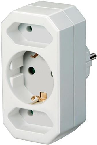 brennenstuhl® Reiseadapter, weiß, BxHxT: x 9 x 7,5 cm, für Innen - weiss