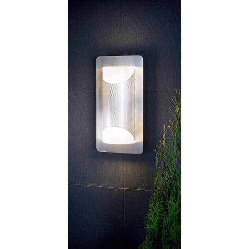EGLO Außenwandleuchte »CISTIERNA 1«, max 2x10W, E27, weiss, (HxL): 35 x 18 cm - silberfarben