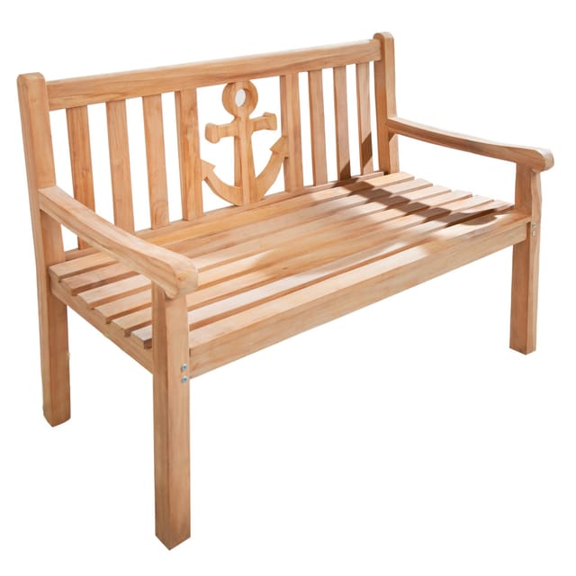 DEVRIES Bank, Teak, 2-Sitzer, BxHxT: 120 x 89 x 60 cm - braun