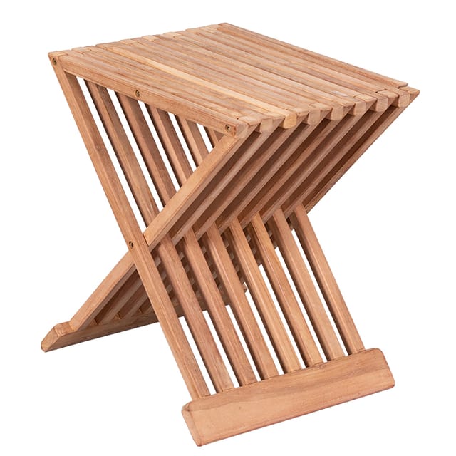 DEVRIES Beistelltisch »Woodie«, BxHxT: 41 x 45 x 33 cm, Tischplatte: Teakholz - braun