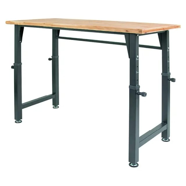 rikta Werkbank, höhenverstellbar (85-105 cm), 35 mm Holzarbeitsplatte, BxT: 135 x 60 cm, Tragfähigkeit (max.): 200 kg