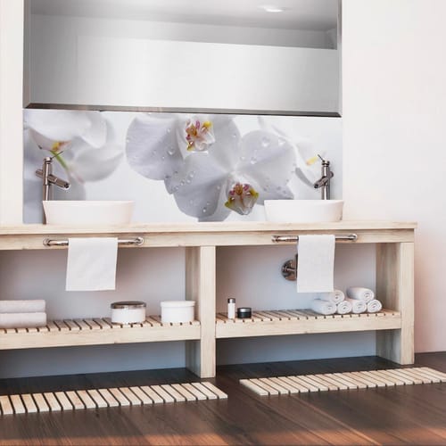 mySPOTTI Badrückwand »Orchid«, BxH:120 cm x 45 cm, weiß