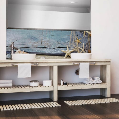 mySPOTTI Badrückwand »Seashell«, BxH:90 cm x 45 cm, beige