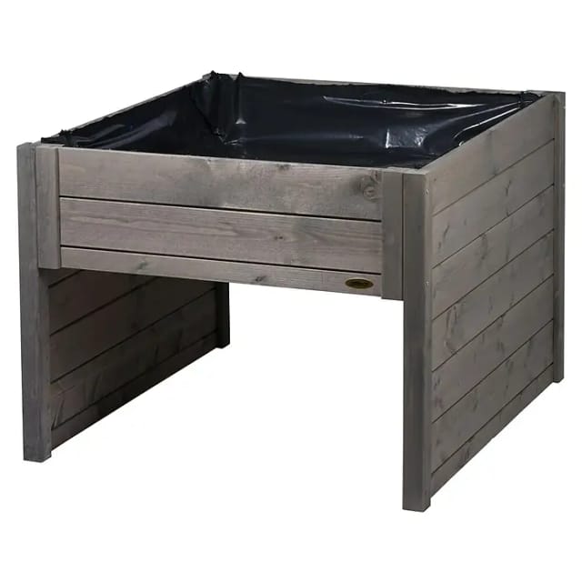 DOBAR Mähroboter-Garage, BxHxT: 79 x 56 x 73 cm, Holz - grau