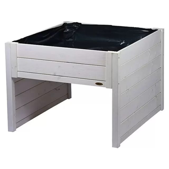 DOBAR Mähroboter-Garage, BxHxT: 79 x 56 x 73 cm, Holz - weiss