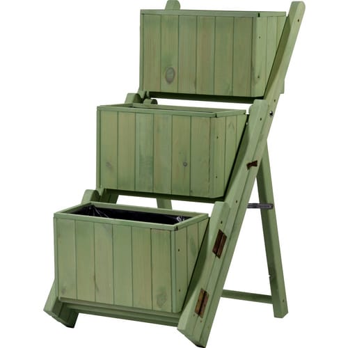 DOBAR Pflanzentreppe, BxHxL: 41 cm x 85 cm x 55 cm, Holz - gruen