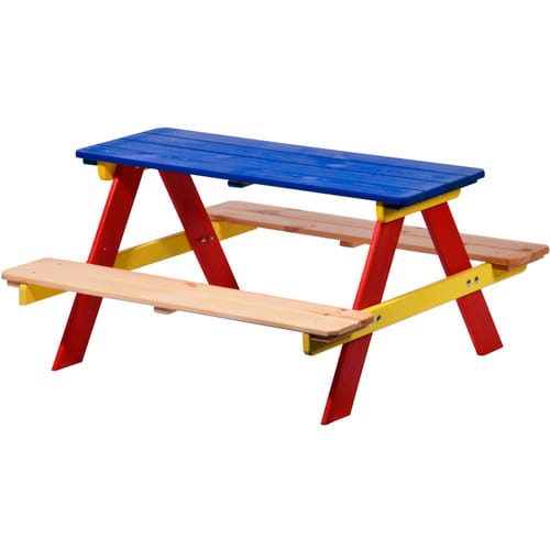 DOBAR Kindersitzgarnitur, 4 Sitzplätze, gelb/blau/rot - bunt