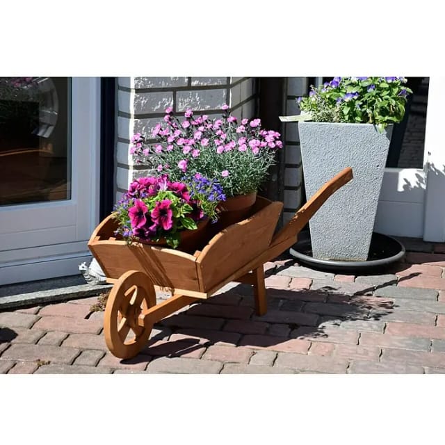 DOBAR Pflanzkarre, BxHxL: 130 cm x 40 cm x 40 cm, Holz - braun