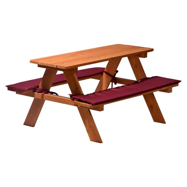 DOBAR Kindersitzgarnitur, 4 Sitzplätze, braun/rot