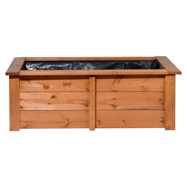 DOBAR Hochteich »Kubus«, BxH: 120 x 42 cm, rechteckig, maximales Fassungsvermögen: ca. 200 Liter - braun