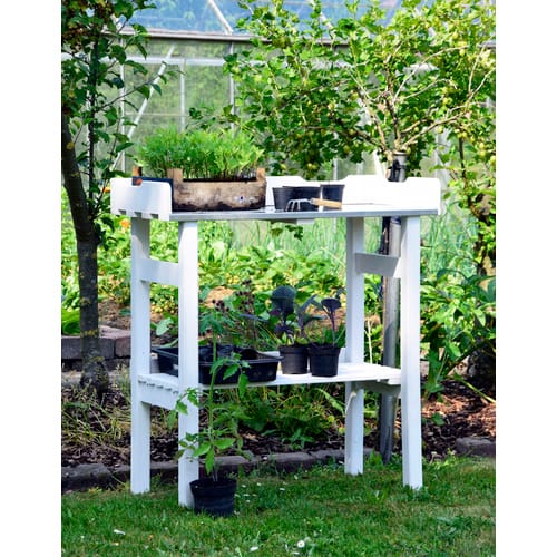 DOBAR Pflanztisch, BxHxL: 78 x 84 x 38 cm, weiß - weiss