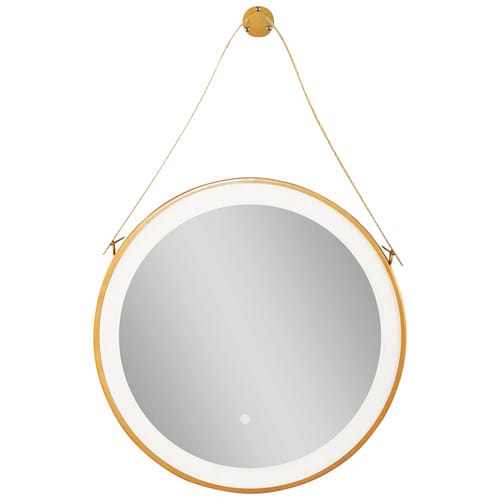 Sanotechnik Spiegel, inkl. LED-Beleuchtung, rund, BxH: 60 x 60 cm - goldfarben