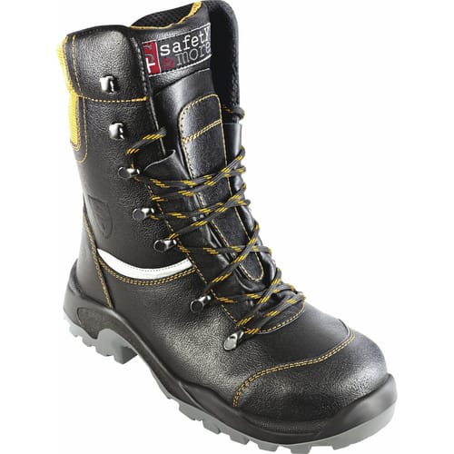 safety and more Schnittschutz-Stiefel, schwarz - Größe 46