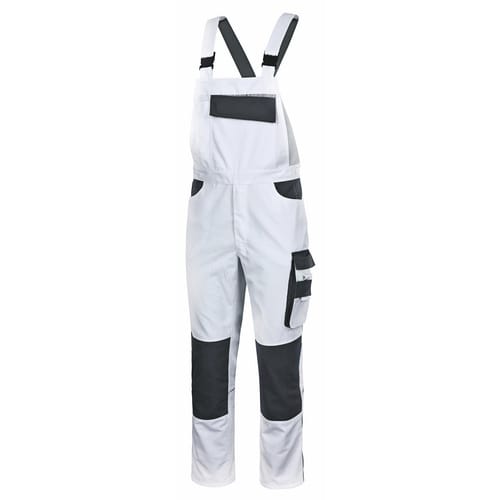 safety and more Latzhose »EXTREME«, weiß/grau, Polyester/Baumwolle, Gr. XXXL - weiss