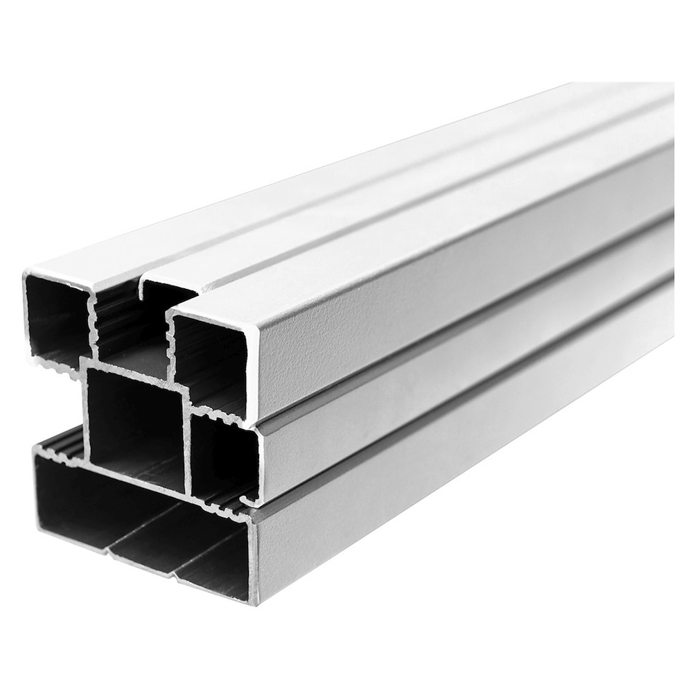 Aluminium-steckzaunpfosten Silber, 68 X 68 X 2700 Mm