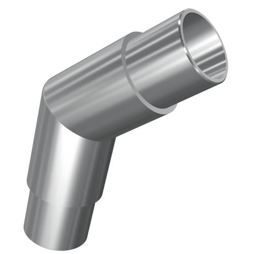 ALPERTEC Rohrverbinder, Steckwinkel 45°, V2A-Edelstahl - grau