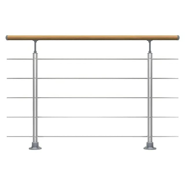 DOLLE Geländer-Set, für Bodenmontage, Länge 150 cm - silberfarben