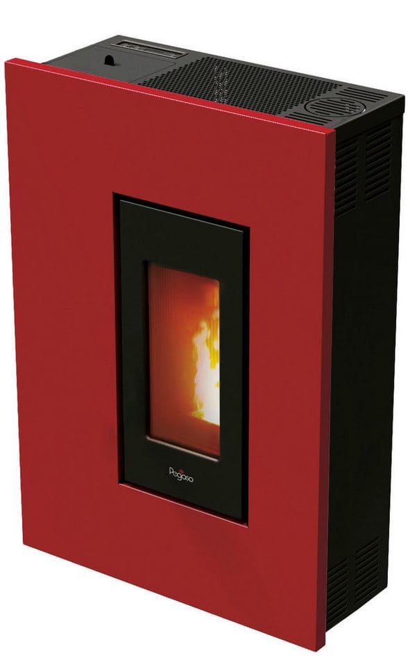 PEGASO Pelletofen »MADISON 5«, bordeauxrot, Metall, 5,2 kW