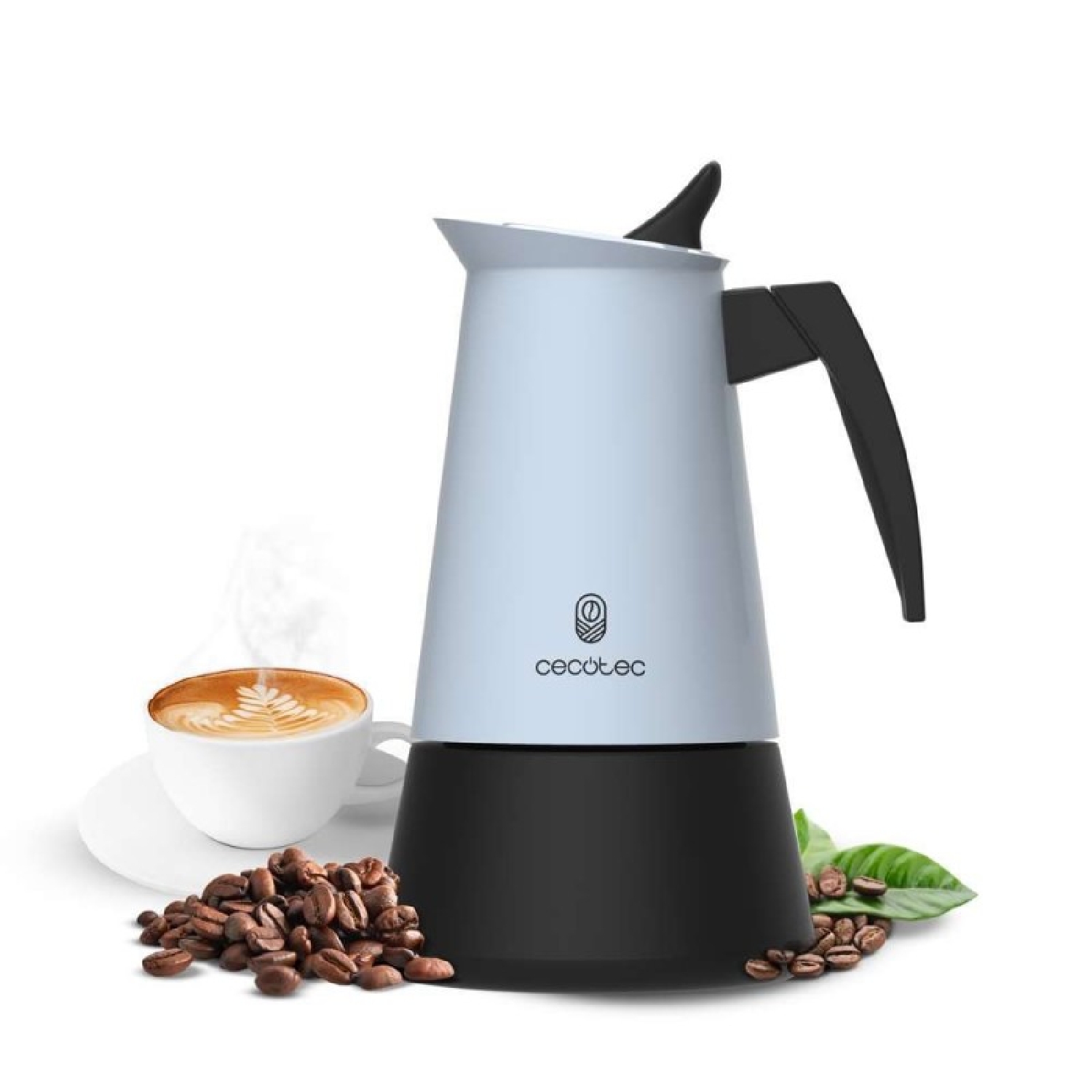 Italienische Kaffeemaschine Cecotec Piccolina 600 Blue. 300 Ml, 6 Tassen Kaffee, Edelstahl, Für Alle Oberflächen Geeignet, Premium-filter