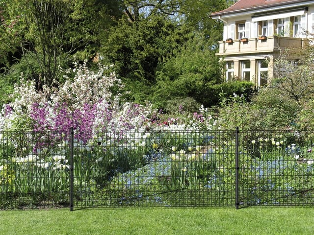 Schweißgitter, Stahl, anthrazit metallic, LxH: 2500 x 153 cm - grau