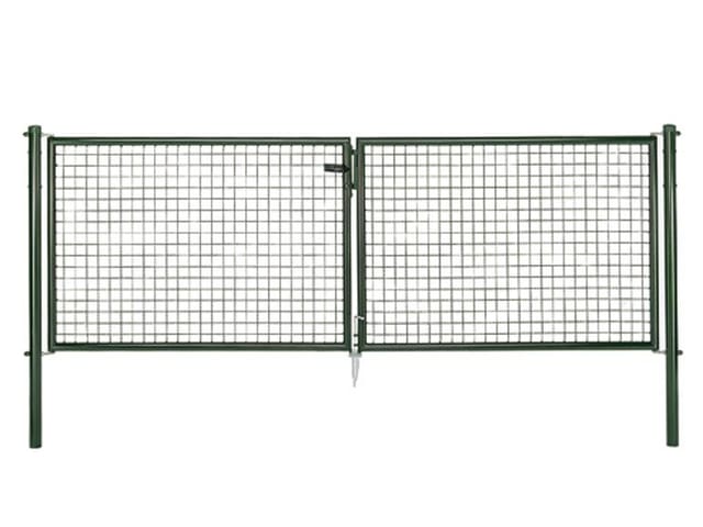 Gust. Alberts GmbH & Co. KG Doppeltor »Wellengitter«, BxH: 316,8 x 1000 cm, zinkphosphatierter Stahl - gruen