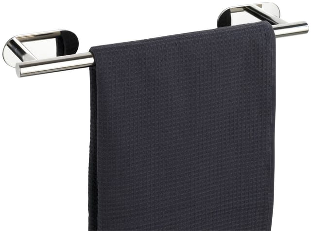 WENKO Badetuchstange »Turbo-Loc Orea shine«, BxH: 40 x 4,5, Edelstahl, glänzend - silberfarben