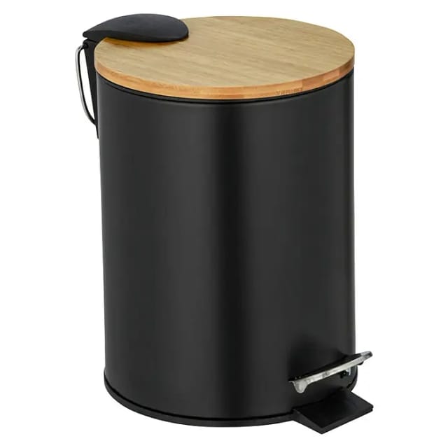 WENKO Treteimer, Höhe: 23,5 cm, 3 l, schwarz