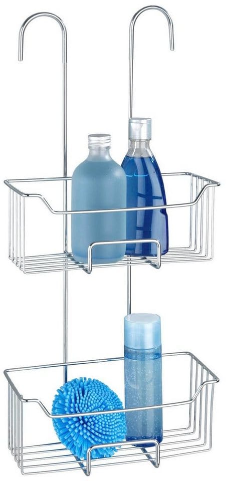 WENKO Duschcaddy, BxL: 25 x 14 cm, silberfarben glänzend