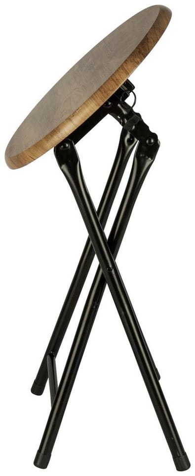 WENKO Hocker, BxHxT: 30 x 46 x 30 cm, MDF/Stahl, braun/schwarz
