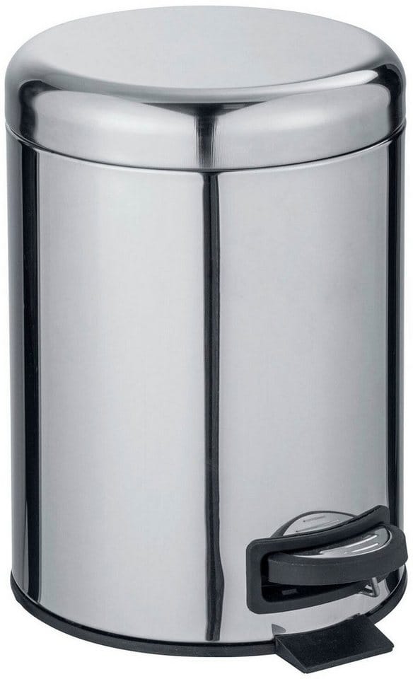 WENKO Kosmetikeimer »LEMAN«, 5 l, Höhe: 24 cm, silberfarben glänzend