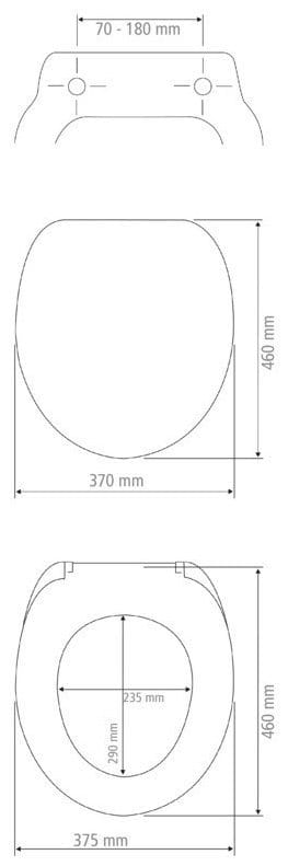 WENKO WC-Sitz »Vorno neo«, Breite: 370 mm, oval, Duroplast - weiss