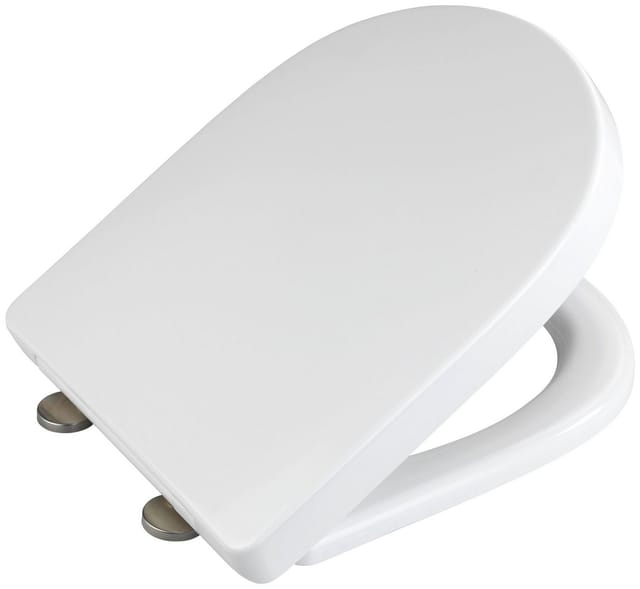 WENKO WC-Sitz »Exclusive«, Breite: 365 mm, D-Form, Duroplast - weiss