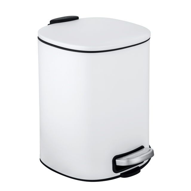 WENKO Treteimer »Alassio«, Höhe: 27 cm, 5 l, weiß - weiss