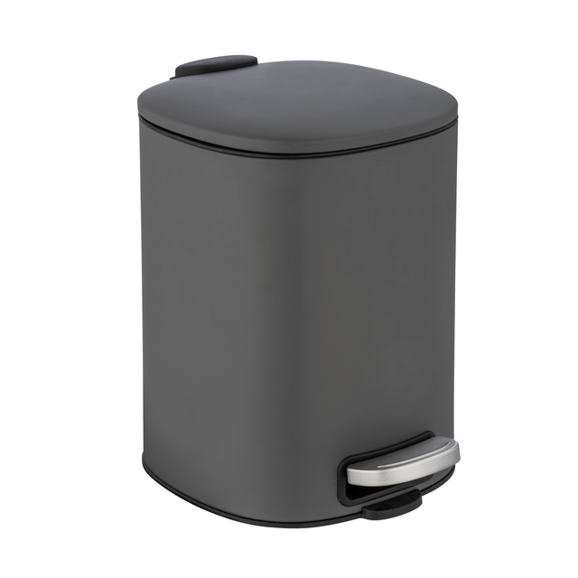 WENKO Treteimer »Alassio«, Höhe: 27 cm, 5 l, grau