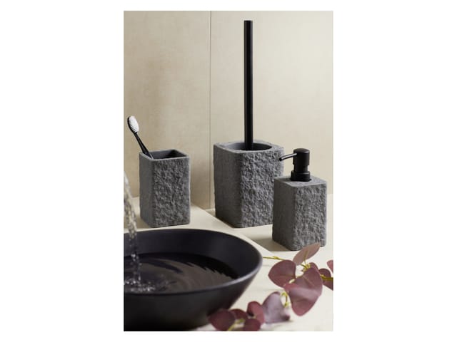 WENKO Bad-Accessoire-Set »Villata«, Polyresin, grau