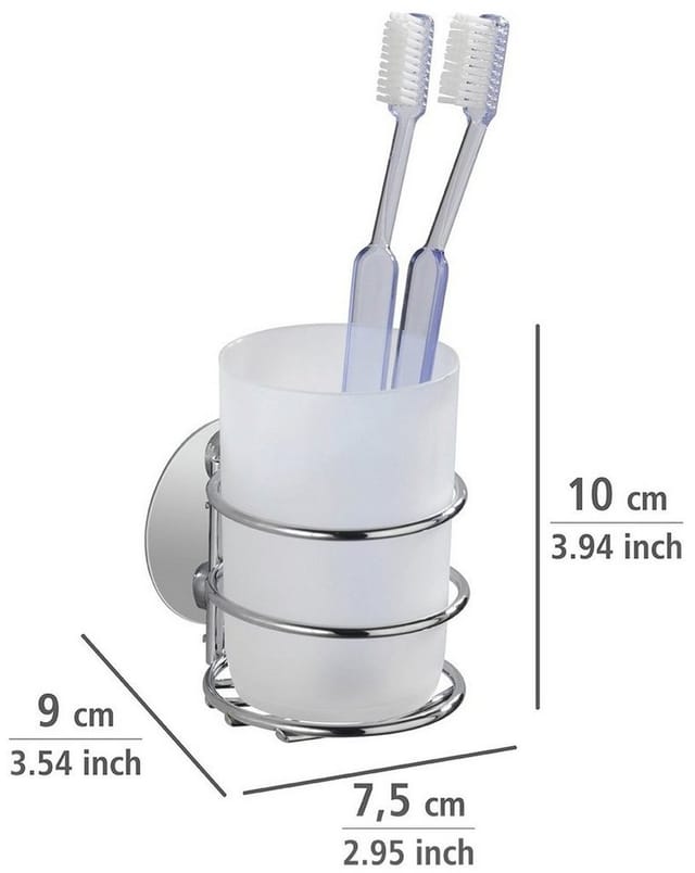 WENKO Bad-Accessoire-Set, Polypropylen, silberfarben glänzend