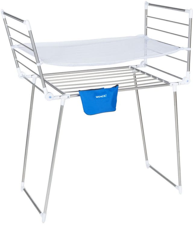 WENKO Standtrockner, BxH: 196 x 90 cm, Edelstahl - silberfarben