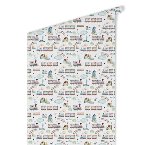 K&L Wall Art Vliestapete »Kinder Vliestapete«, Lokomotive Zug Jungen, mehrfarbig, matt - bunt