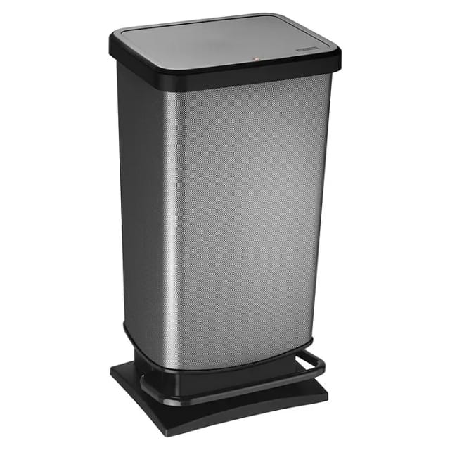 Rotho Treteimer »PASO«, 40 Liter, Trittmechanismus, Softclose - grau