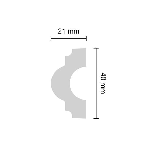 DECOSA Zierprofil, Länge: 150 cm, weiß, 1 Stück - weiss