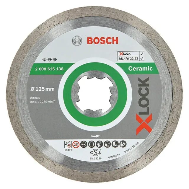 BOSCH Diamanttrennscheibe Standard for Ceramic 125 x 22,23 x 1,6 x 7