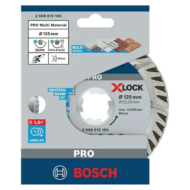 BOSCH Trennscheibe Standard for Universal 125 x 22,23 x 2 x 10, X-LOCK