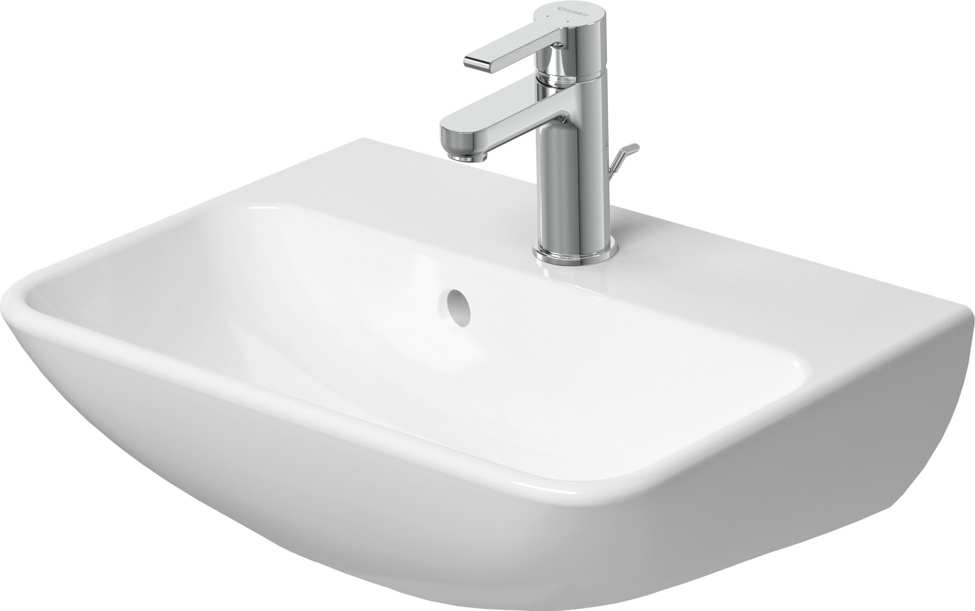 Duravit Me By Starck - Handwaschbecken 45 X 32 Cm, Mit Überlauf, Hahnloch, Durashield, Weiß 071945aa00