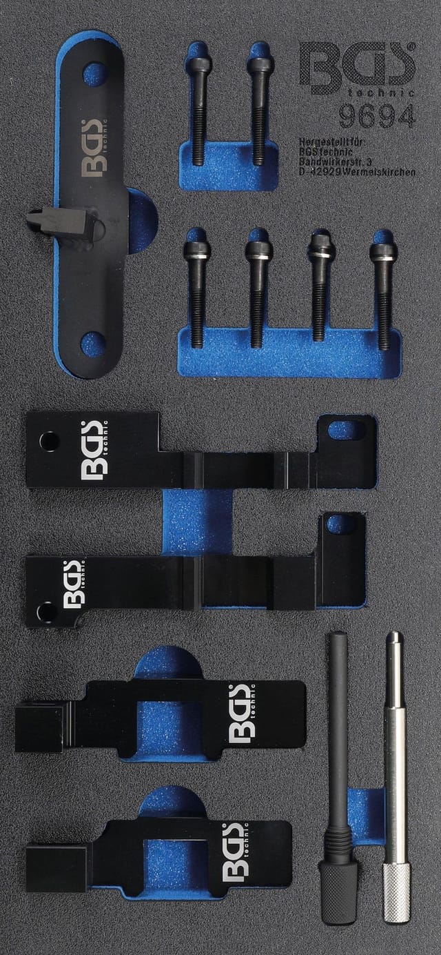 BGS Technic Werkstattwagen-Einlage, Werkstattwageneinlage Motoreinstellwerkzeug-Satz, für Land Rover 3.6 TD V8 - bunt