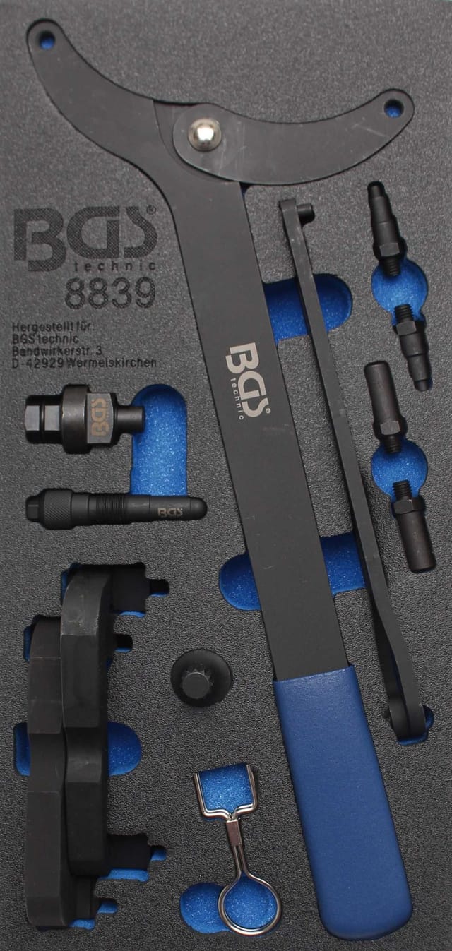 BGS Technic Werkstattwagen-Einlage, Werkstattwageneinlage Motor-Einstellwerkzeug-Satz f. VAG 2.8, 3.0 TFSi - bunt