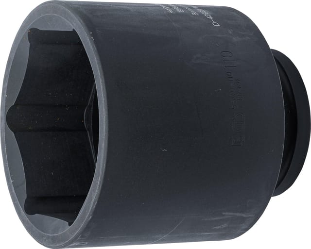 BGS Technic KFZ Spezialwerkzeuge, Kraft-Steckschlüssel-Einsatz Sechskant, Innenvierk.25 mm (1Z)SW 110mm - bunt